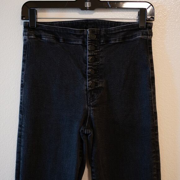 Mother The Hollywood Pixie Cruiser Flare Jeans Baa Baa Black Sheep SZ 28 - Picture 5 of 8